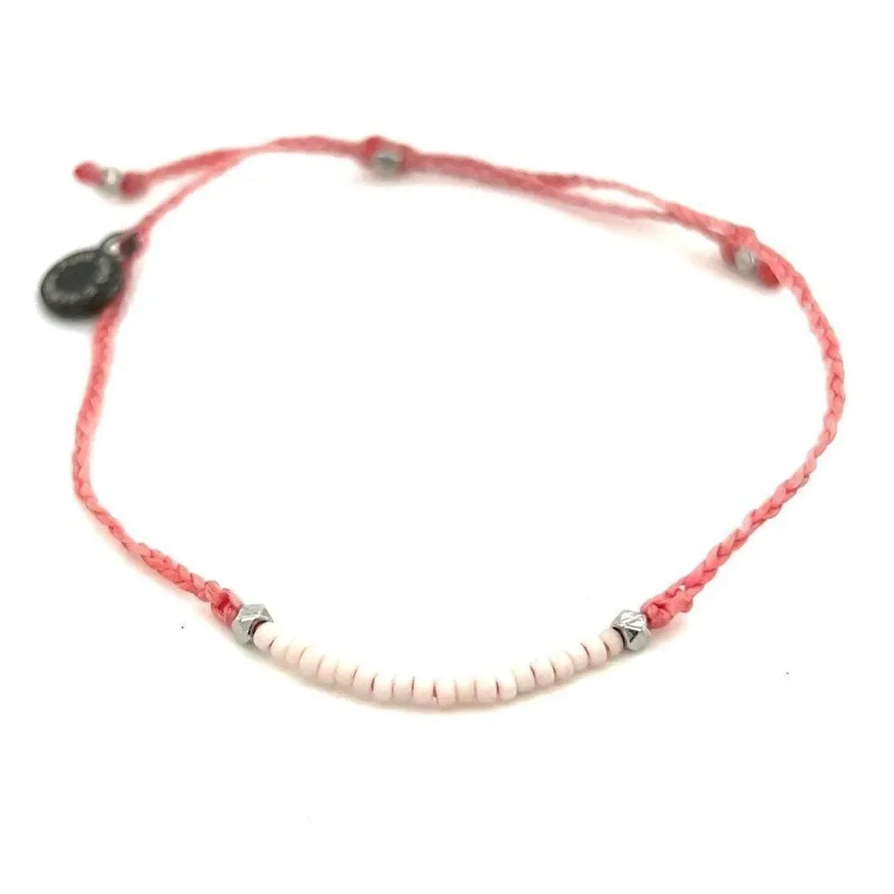 Pura Vida Pink Bracelet with Small Beads‎